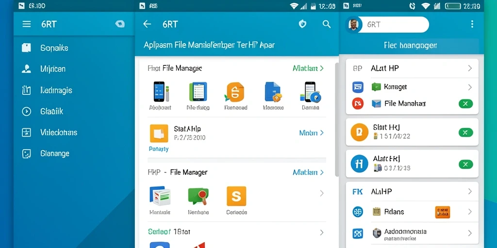 Tampilan antarmuka aplikasi File Manager 6RT yang sederhana dan intuitif.
