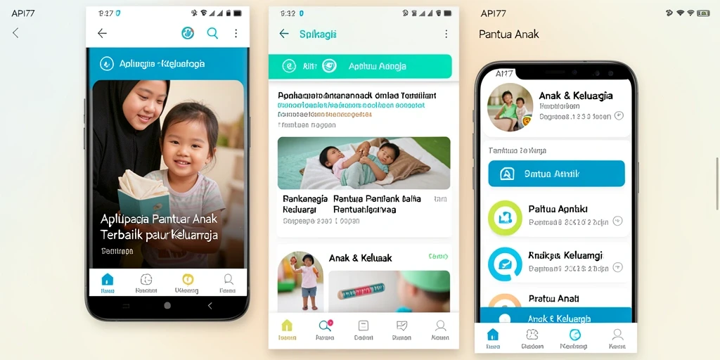 Tampilan antarmuka API77 yang menarik anak dan intuitif.