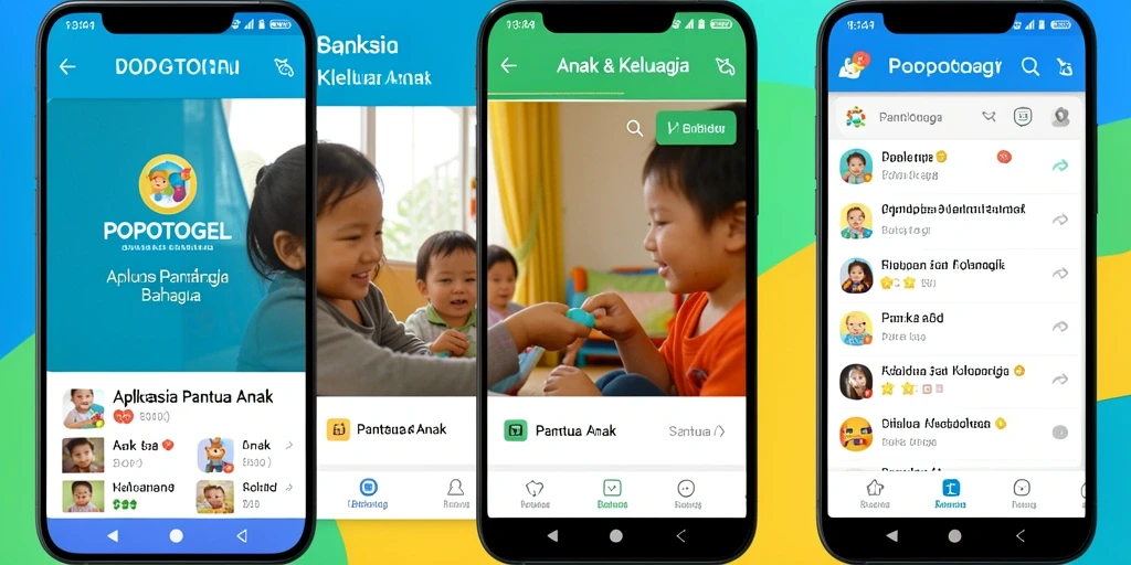 Antarmuka aplikasi POPOTOGEL yang intuitif untuk memantau anak.