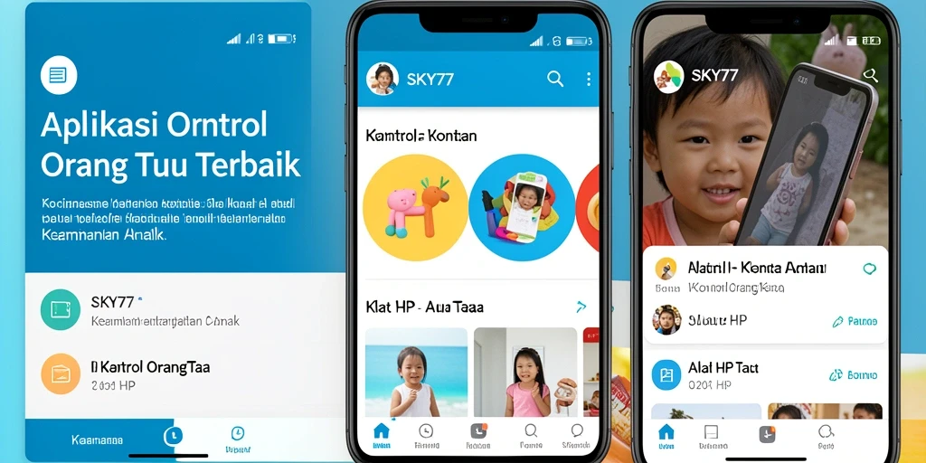 Tampilan antarmuka <strong>SKY77</strong> yang intuitif dan mudah digunakan untuk kontrol orang tua.